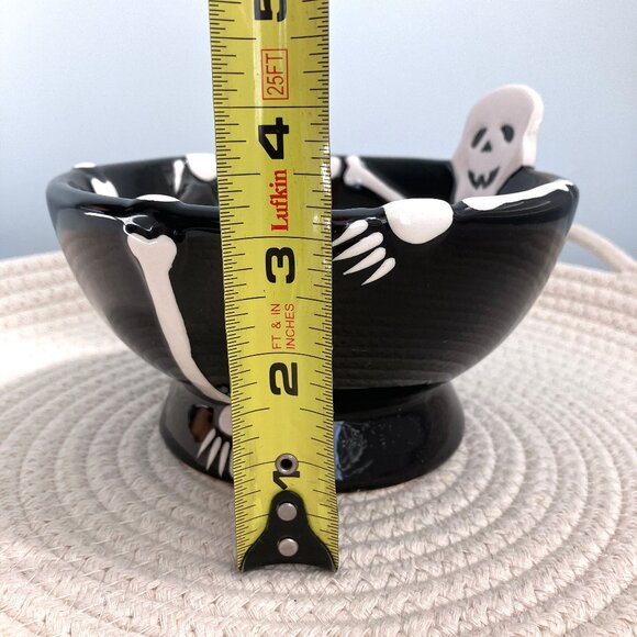 Skeleton Ceramic Candy Dish Bowl Tray Halloween Decoration - Picture 8 of 9